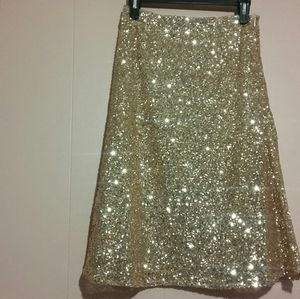 Gold Sequin Skirt